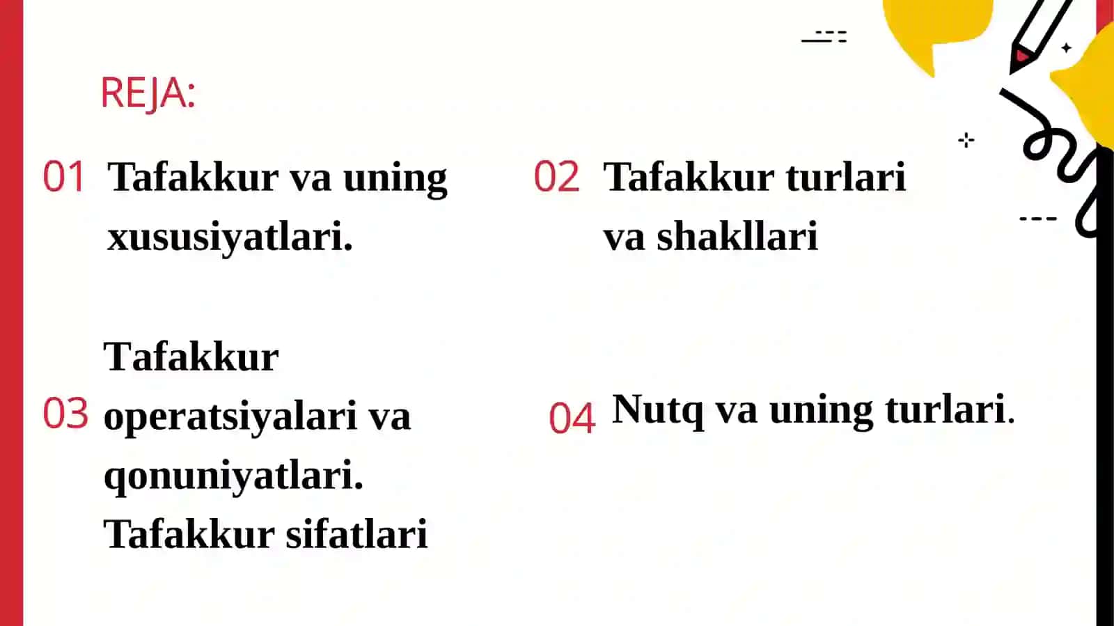 TAFAKKUR va nutq 2