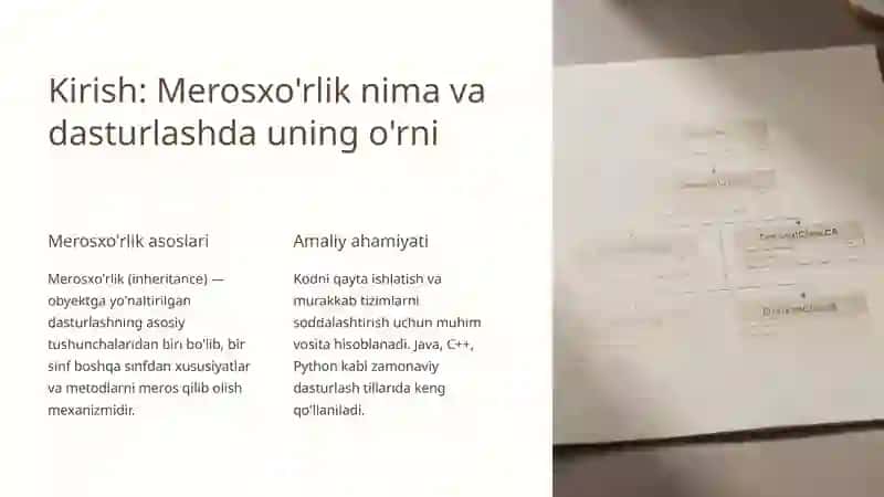 Merosxo'rlikni dasturlashda qo'llanishi 2
