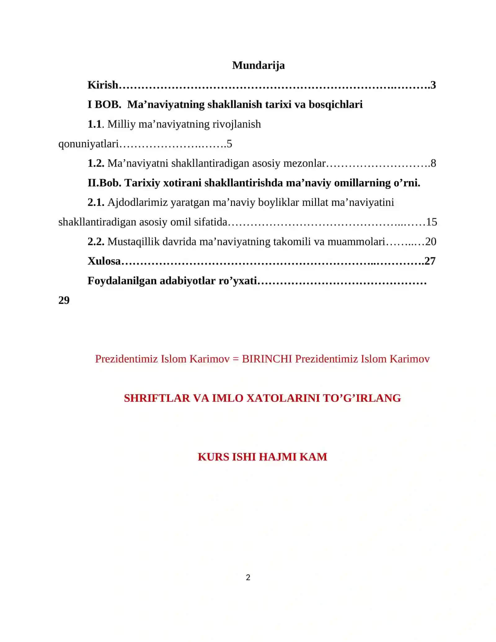 Tarixiy xotirani shakllantirishda manaviyatning o'rni 2