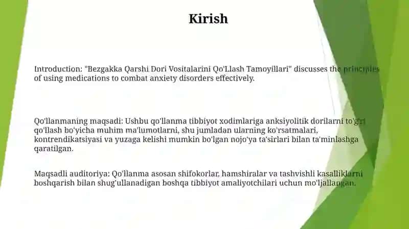 Bezgakka Qarshi Dori Vositalarini Qo'Llash Tamoyillari 2