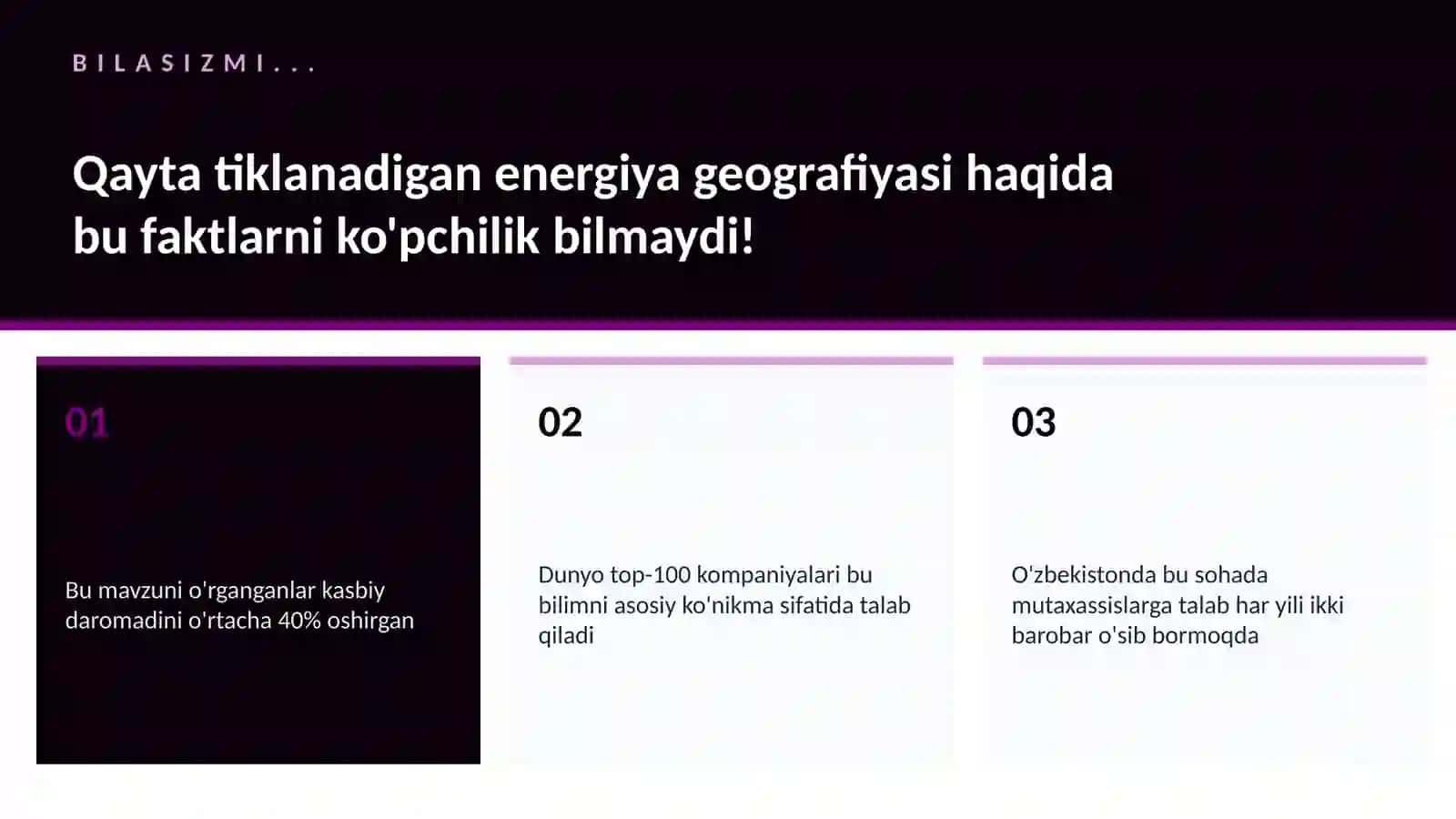 Qayta tiklanadigan energiya geografiyasi 2