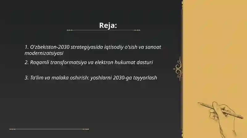 O'zbekiston-2030 strategiyasi 2