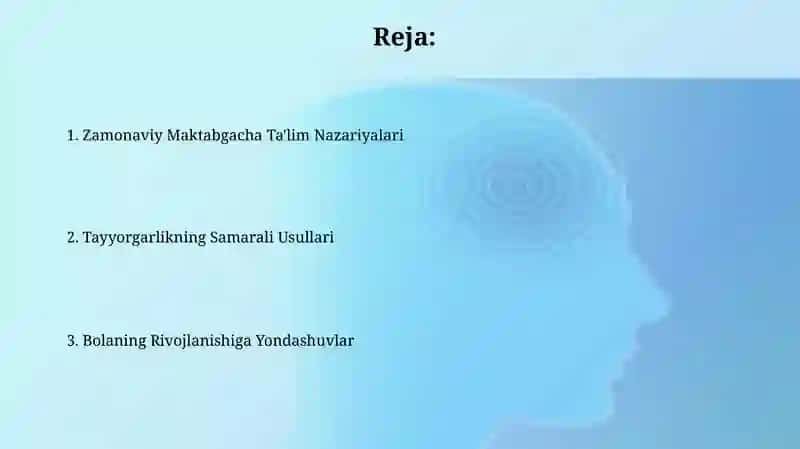 Zamonaviy Maktabgacha Ta'lim Nazariyalari 2