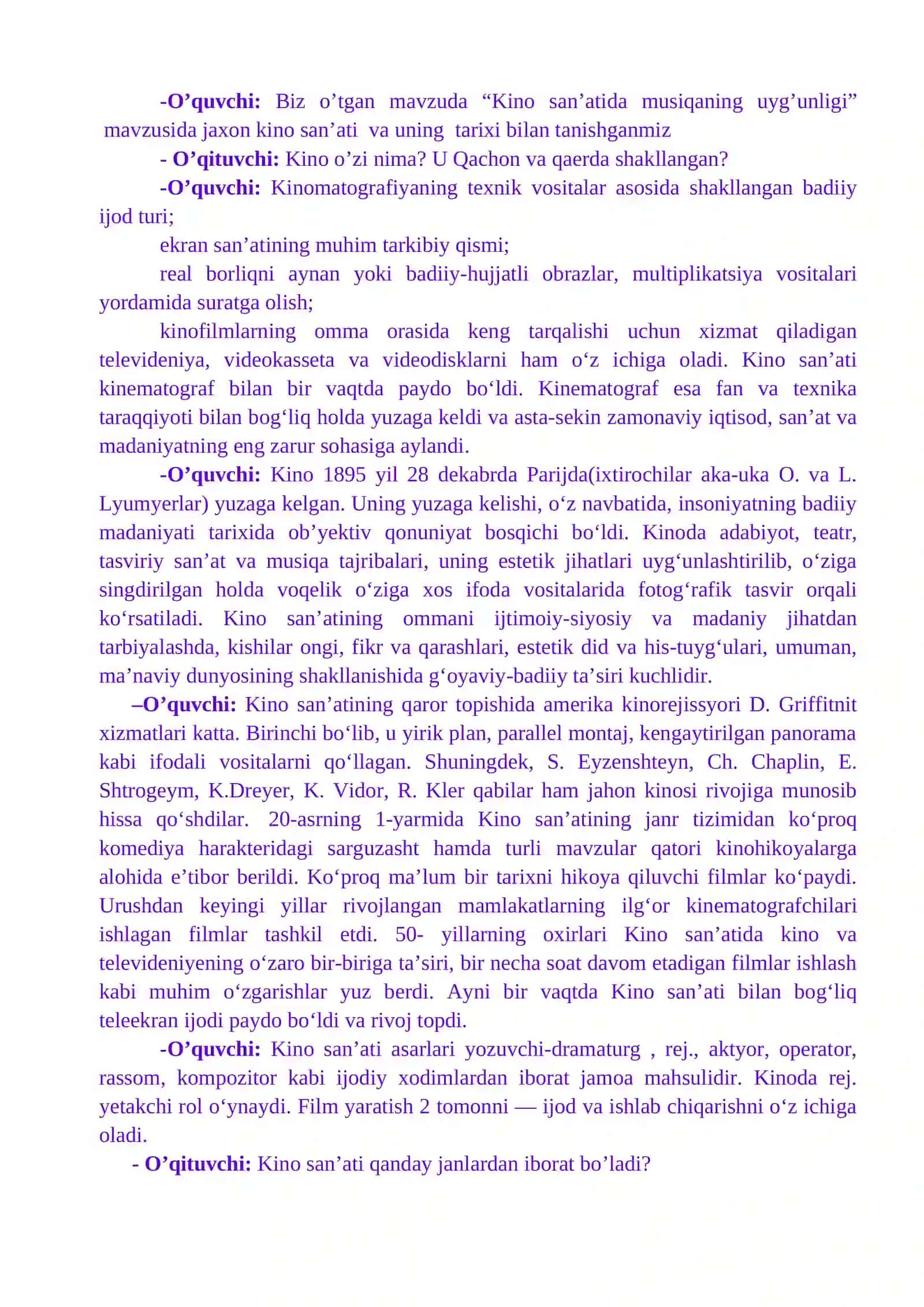 Televideniya va kino  musiqasi haqida. 2