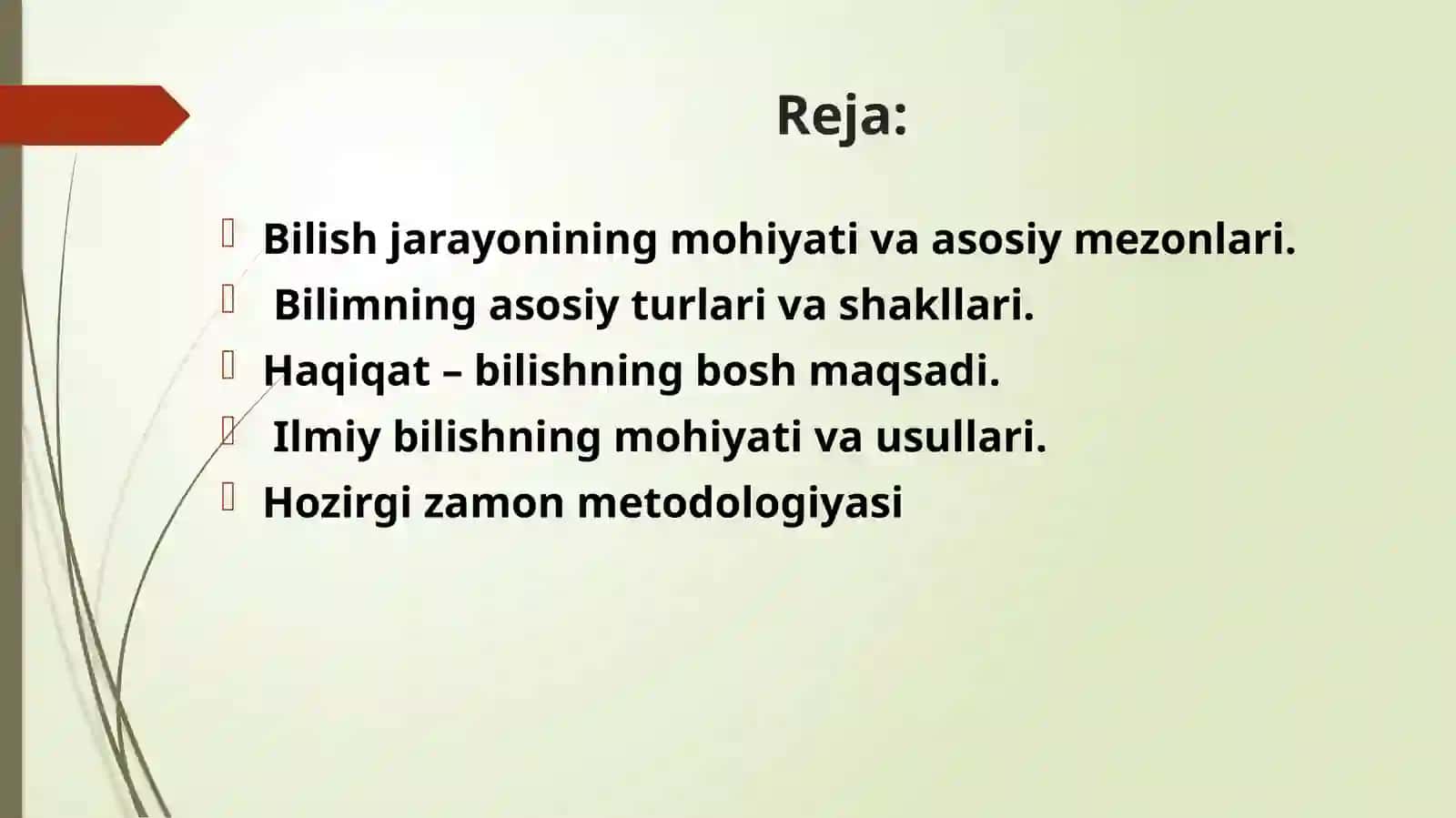 Bilishfalsafasi (Gnoseologiya) 2