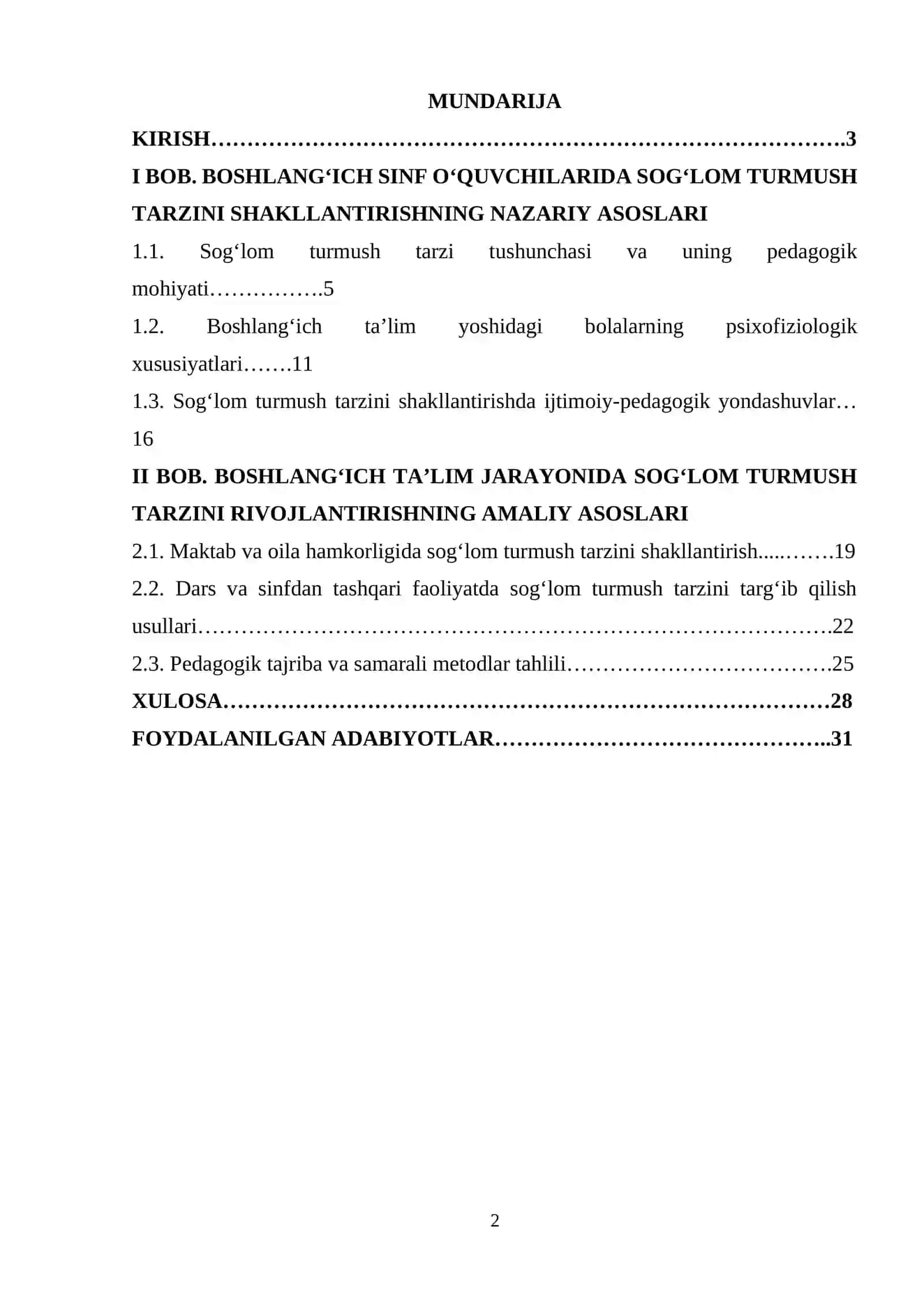BOLALARDA SOGʻLOM TURMUSH TARZINI RIVOJLANTIRISH IJTIMOIY-PEDAGOGIK MUAMMO SIFATIDA 2