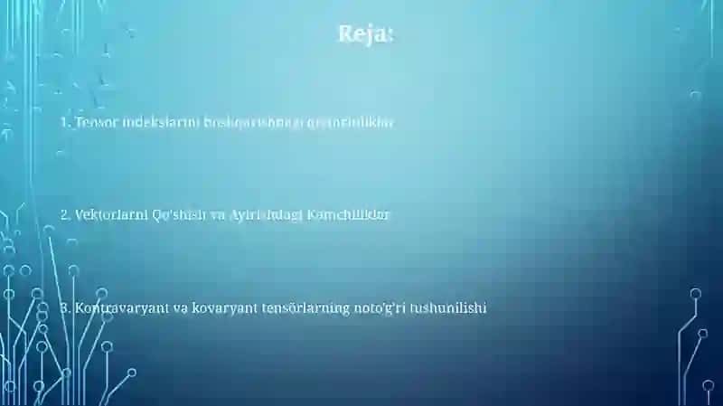 Vektor algebra xatolari 2