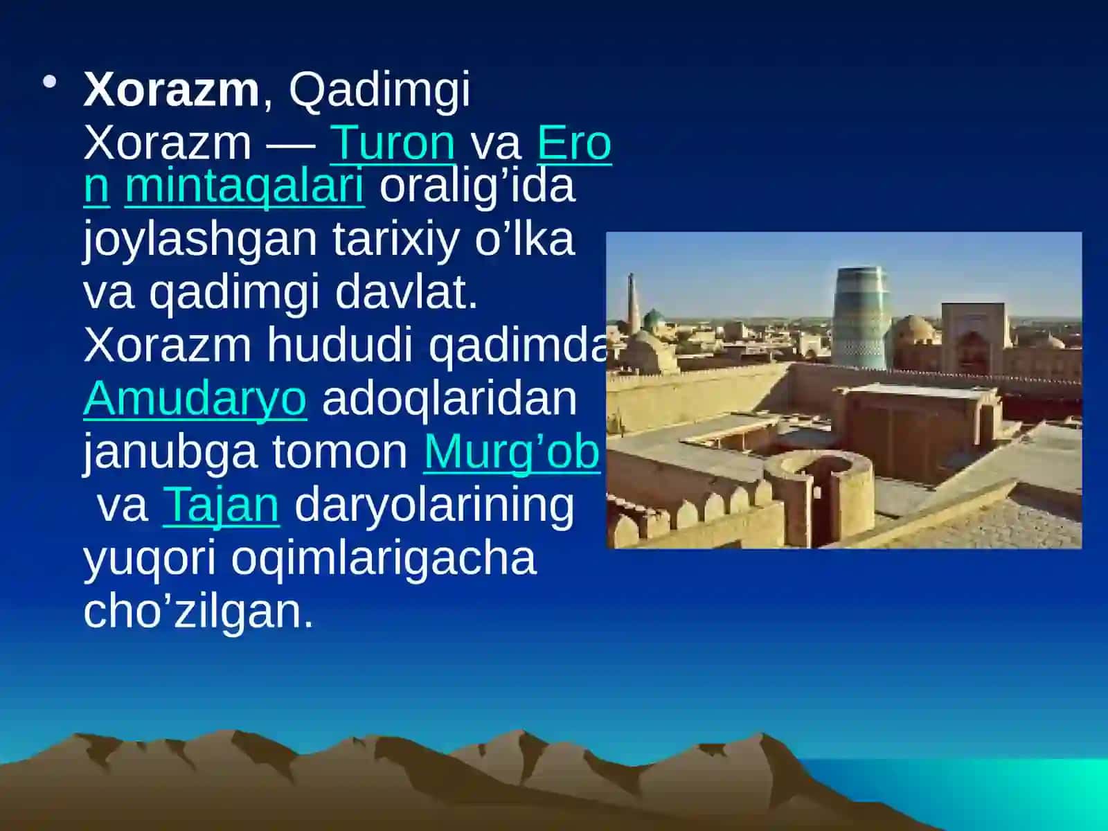 Qadimgi Xorazm 6- sinf. 2
