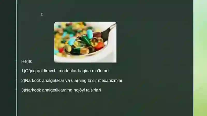 Narkotik analgetiklar 2
