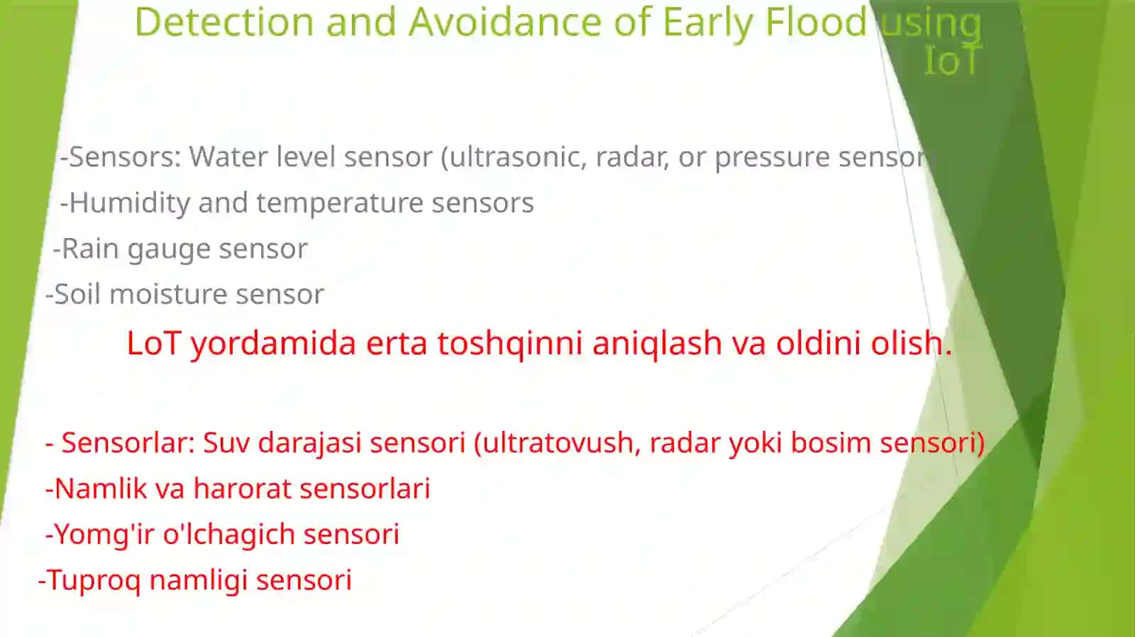 Detection and Avoidance of Early Flood using IoT 2