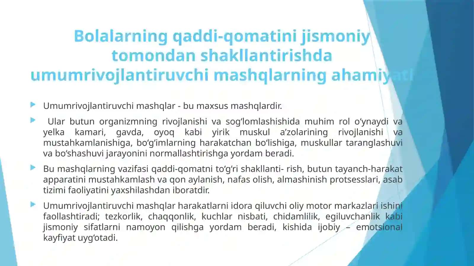 Maktabgachabo’lganbolalardaumumrivojlantiruvchimashqlar 2