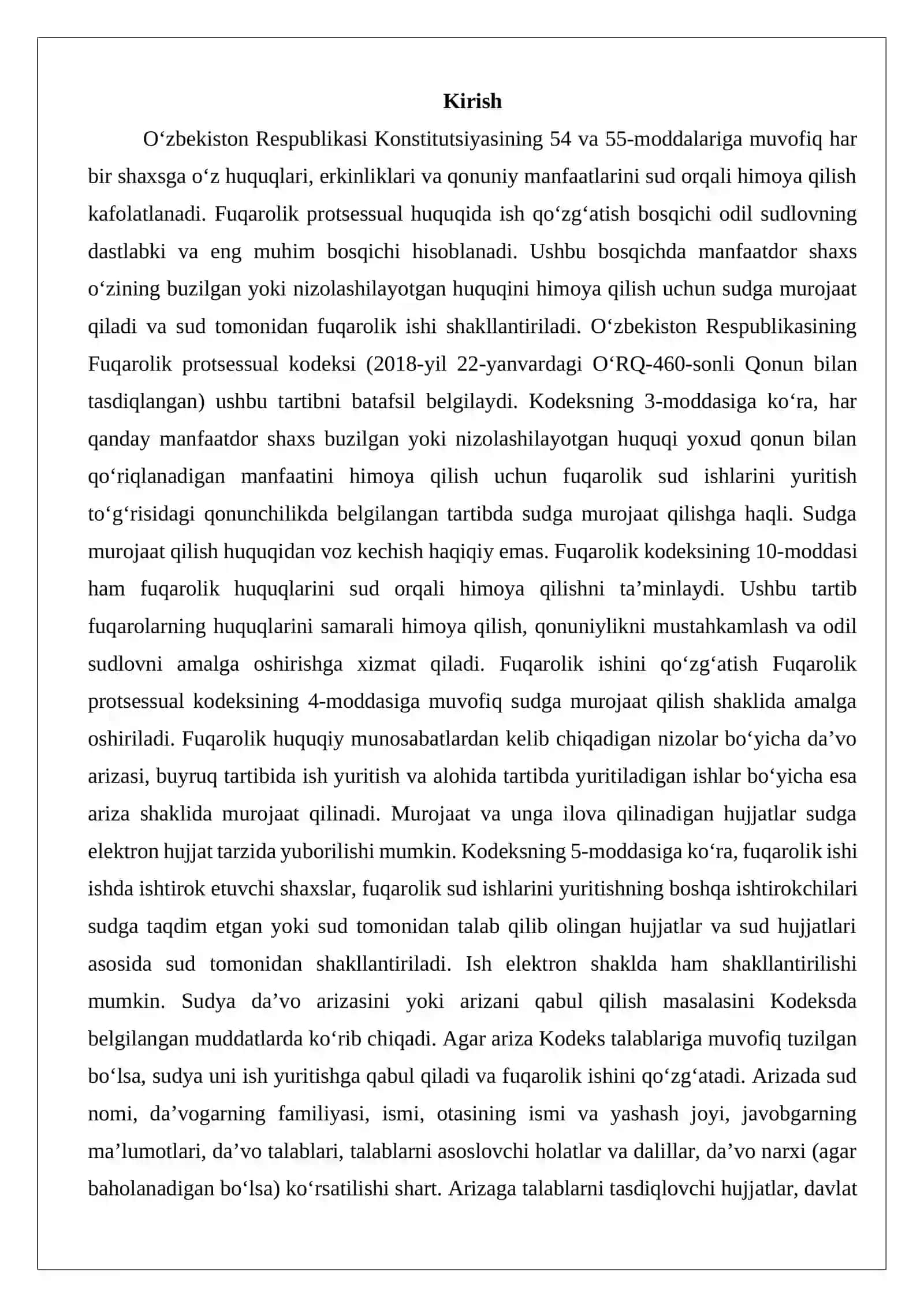 Fuqarolik ishini qo‘zg‘atish tartibi 2