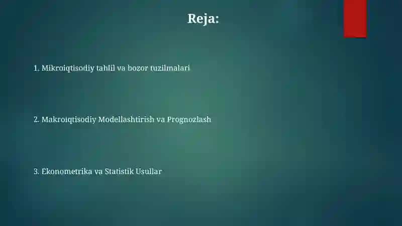 Iqtisodiy taxlilning metodi va usullari 2