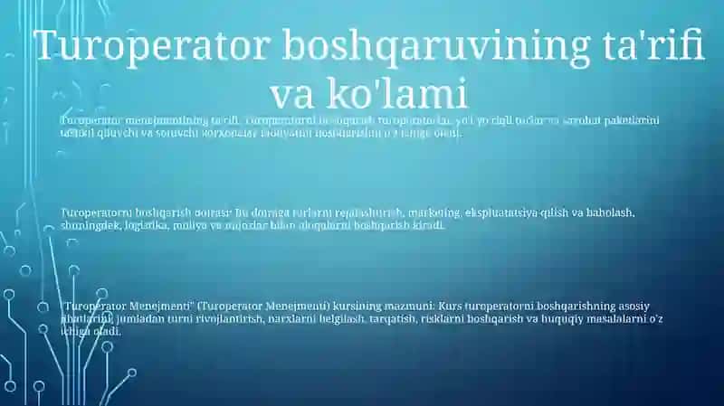 Turoperator Menejmenti 2