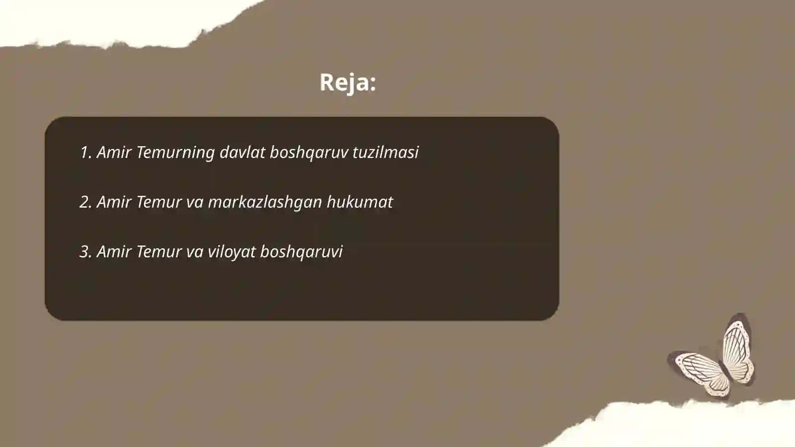 Amir Temur davlatining davlat boshqaruvi 2