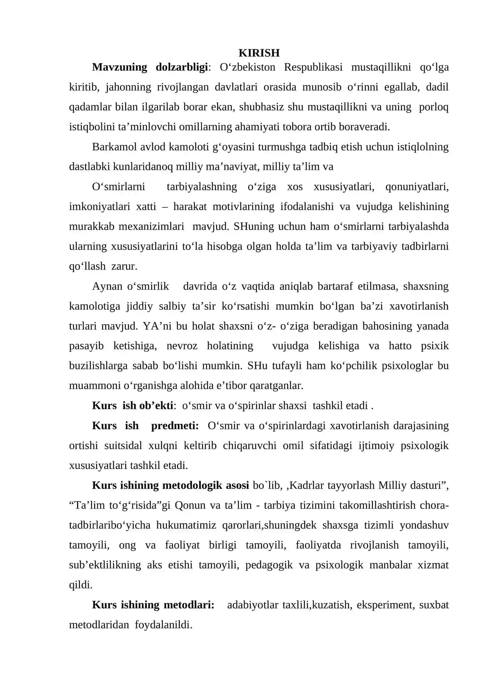 BOLALAR VA O'SMIRLARNING IJITMOIY HIMOYAGA MUHTOJ GURUHLAR QATLAMIGA KIRISHNING SABABLARI 2