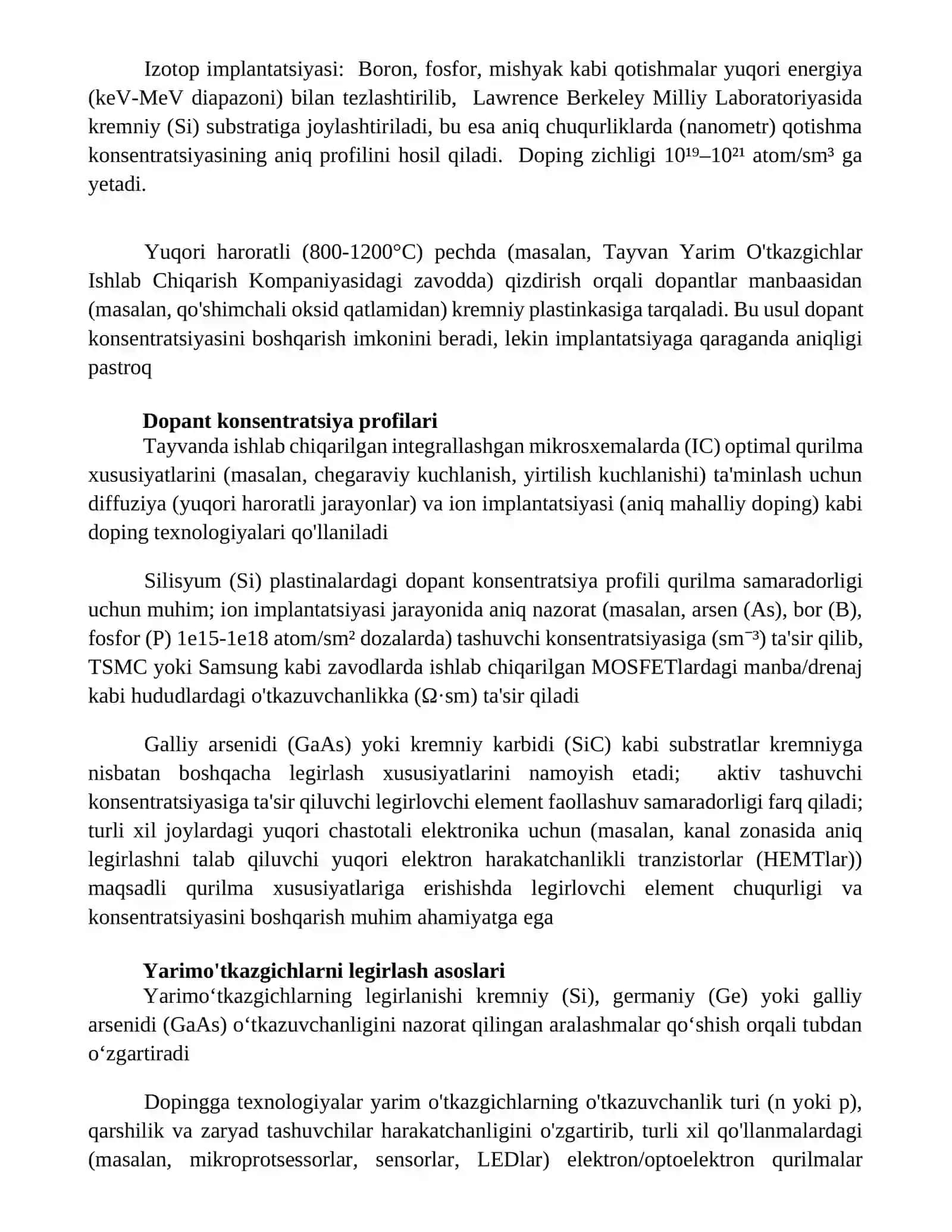 Yarim òtkazgichli tagliklarni legirlash slayd 2