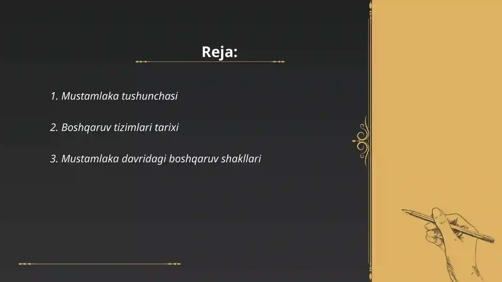 Mustamlaka boshqaruv tartiboti va uning mohiyati 2