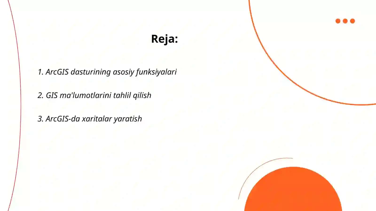 ArcGIS dasturi ilovalari 2