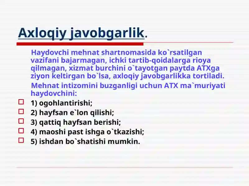 Haydovchilarining javobgarliklari 2