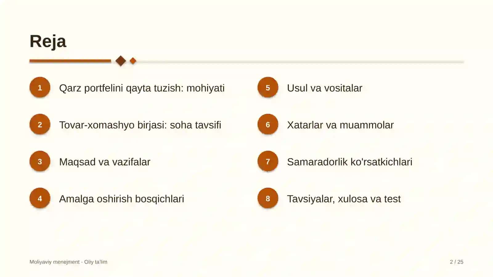 tovar xomashyo birjasida qarz portfelini qayta tuzish 5457 2