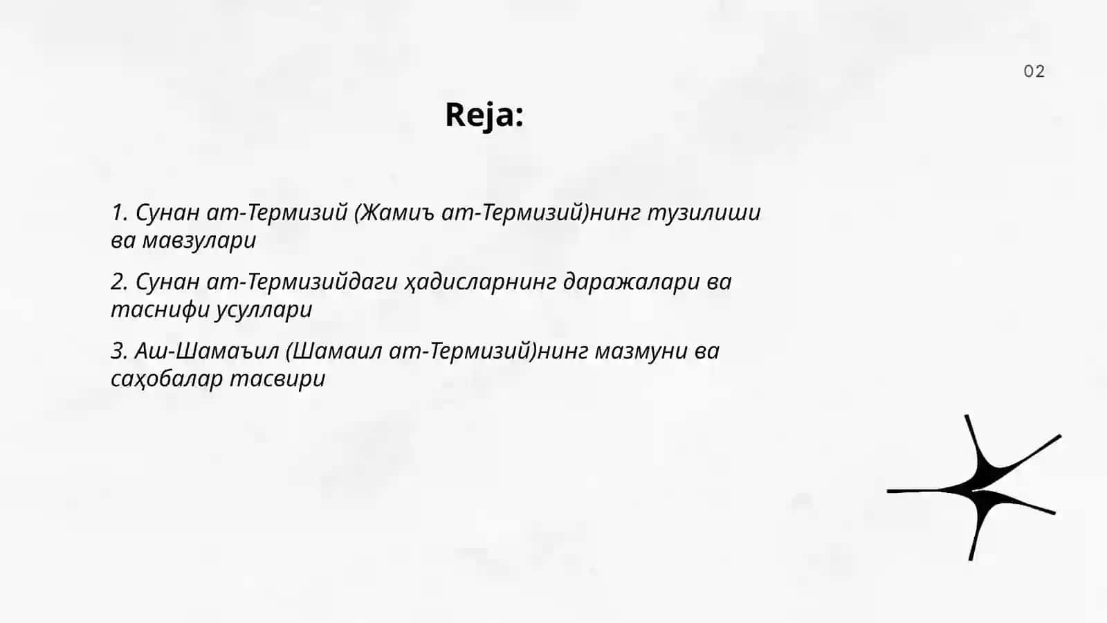 Сунан ат‑Термизий (Жамиъ ат‑Термизий)нинг тузилиши ва мавзулари 2