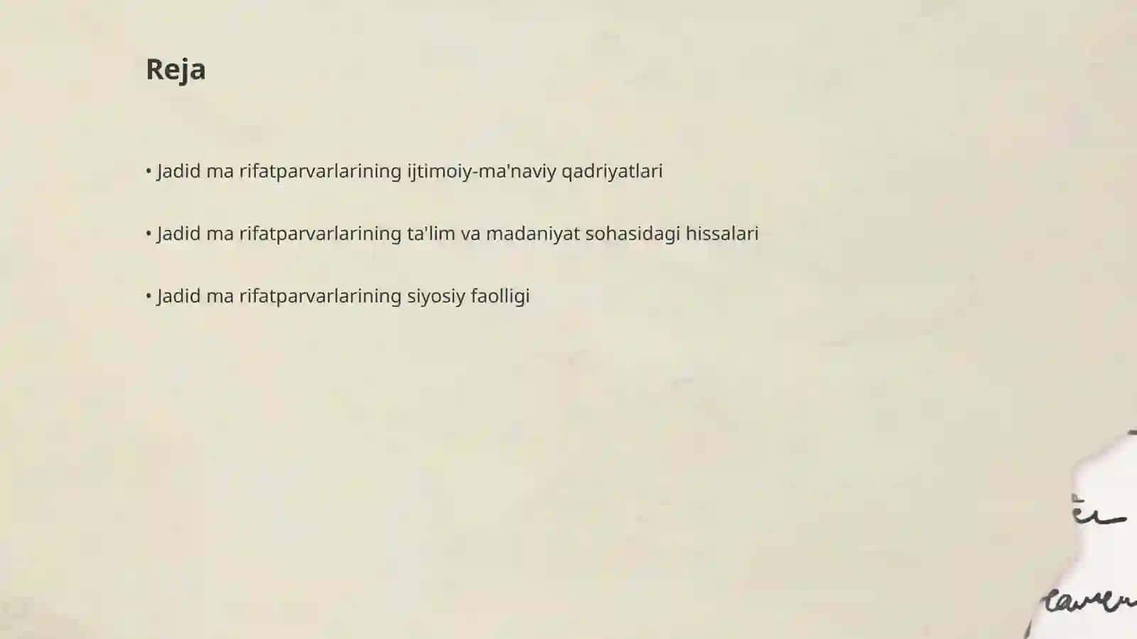 Jadid ma rifatparvarlarining qadriyatlari 2