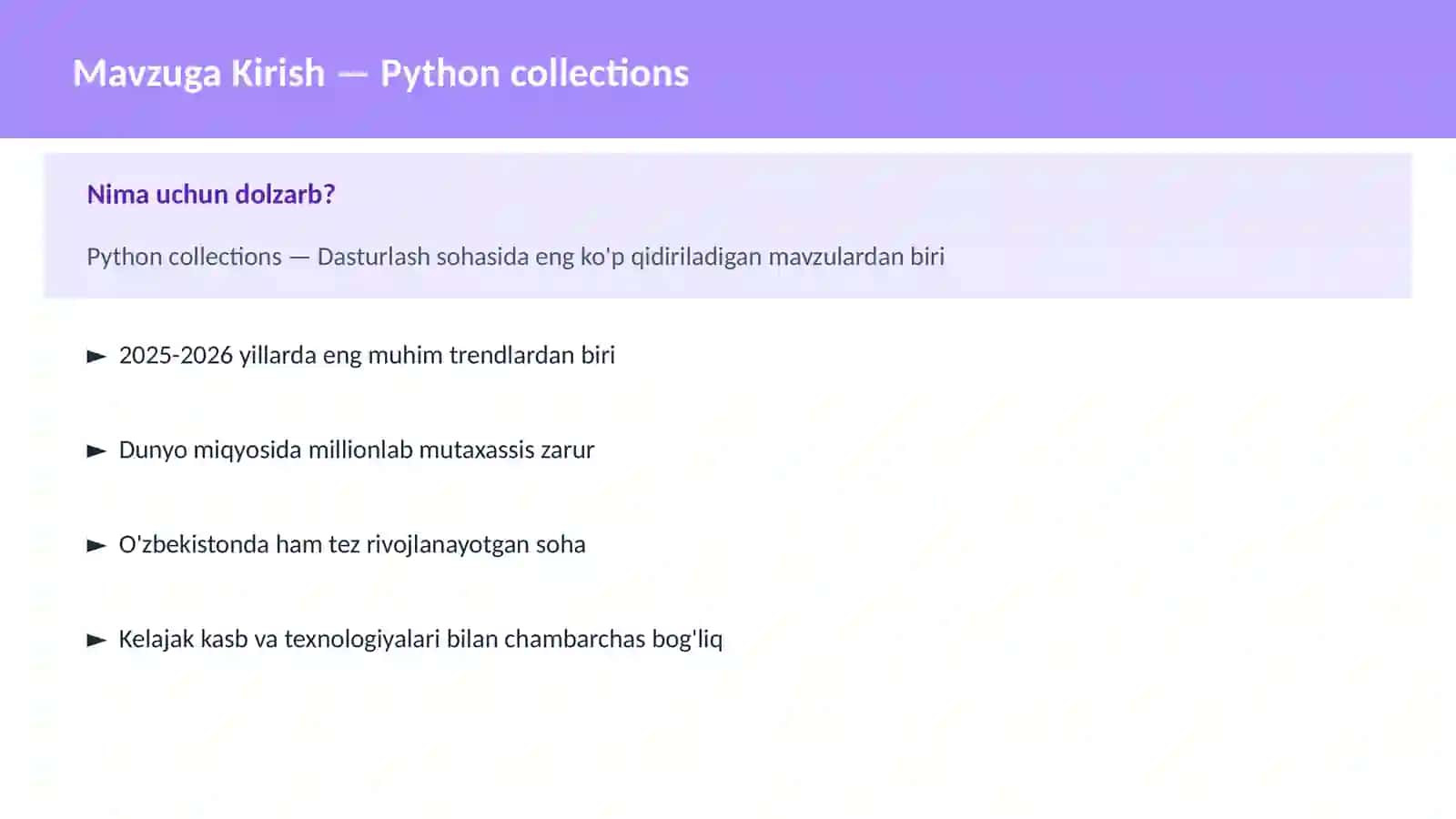 Python collections 2