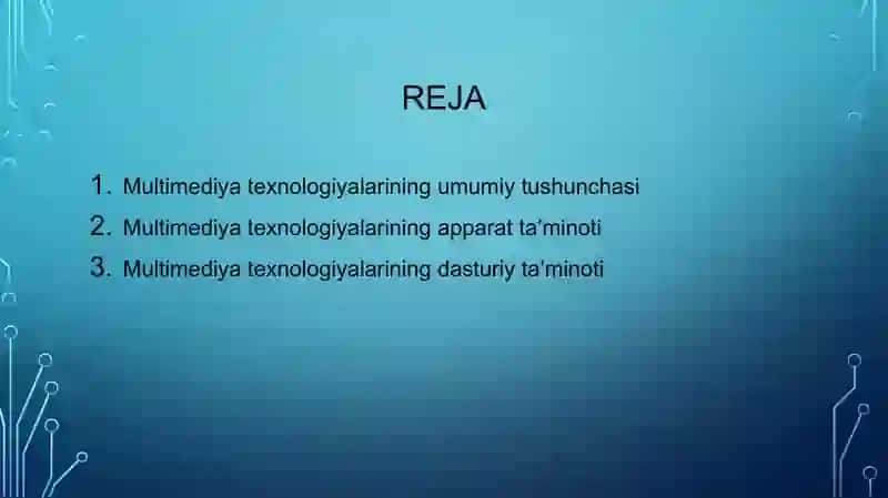 Multimediyatexnologiyalarining texnik ta’monoti 2