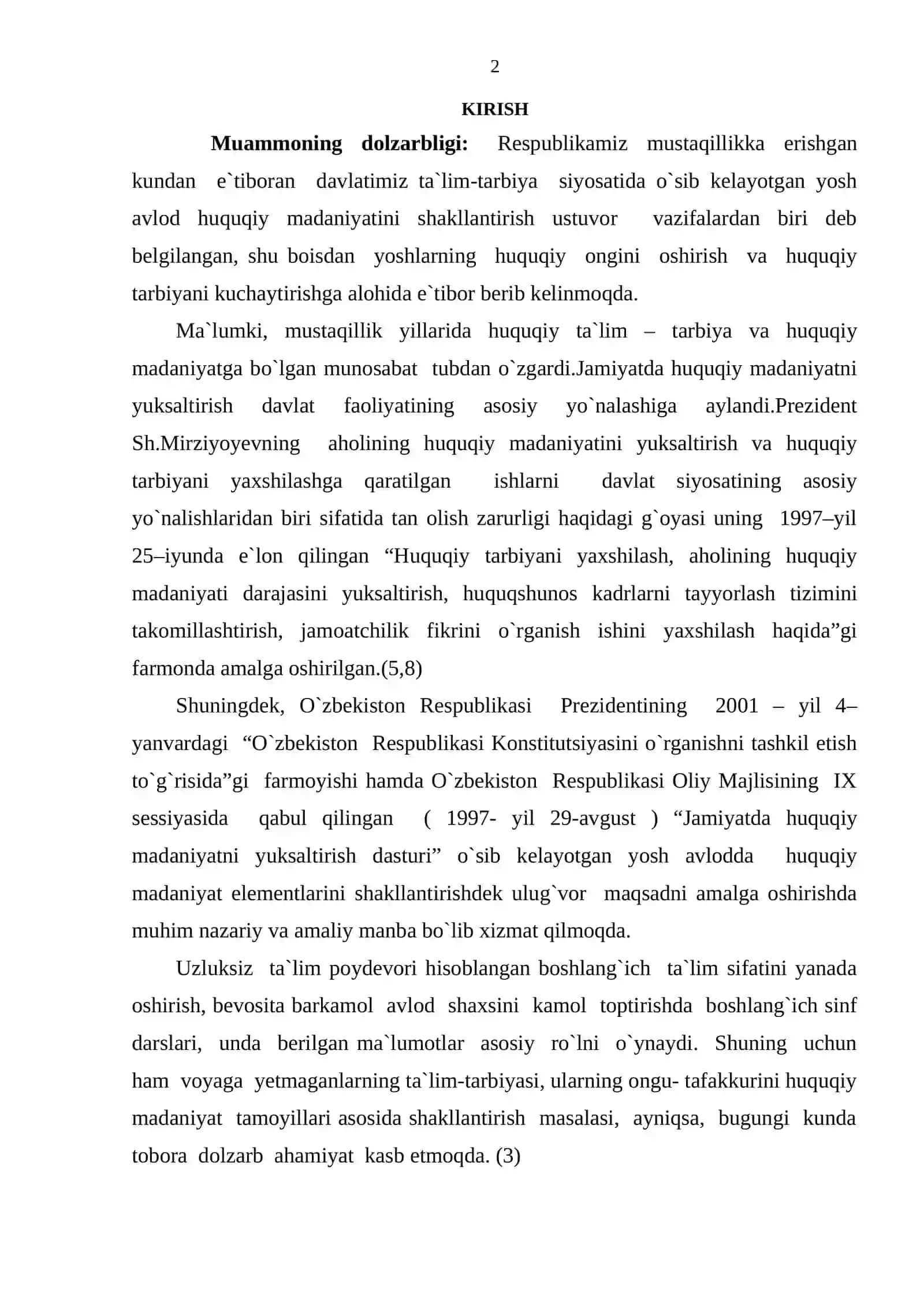 BOSHLANG’ICH SINF O’QUVCHILARIDA HUQUQIY MADANIYAT ELEMENTLARINI SHAKLLANTIRISH 2