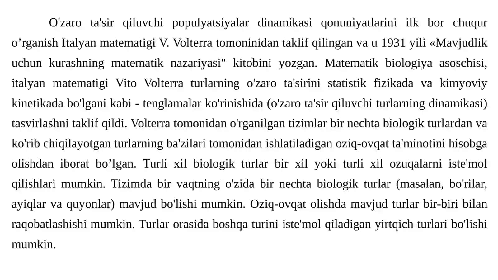 O'zarota'sirqiluvchi populyatsiyalar dinamikasi 2