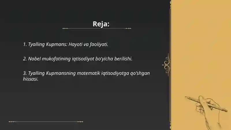 Tyalling Kupmansning Hayoti va Faoliyati 2