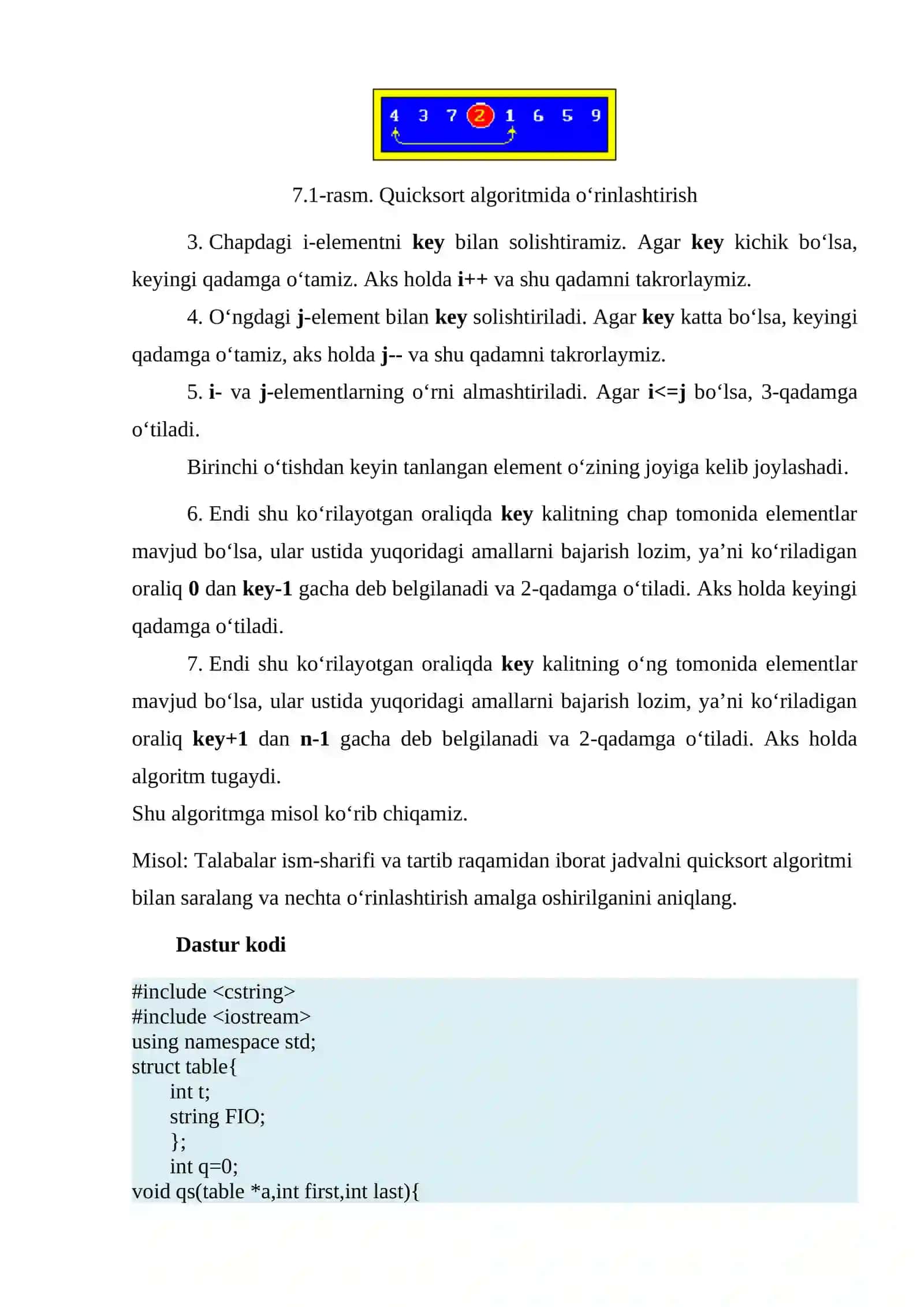 “Ajrat va xukmronlik qil” prinsipi bo‘yicha ishlaydigan algoritmlarni loyihalash. (C++ dasturi) 2