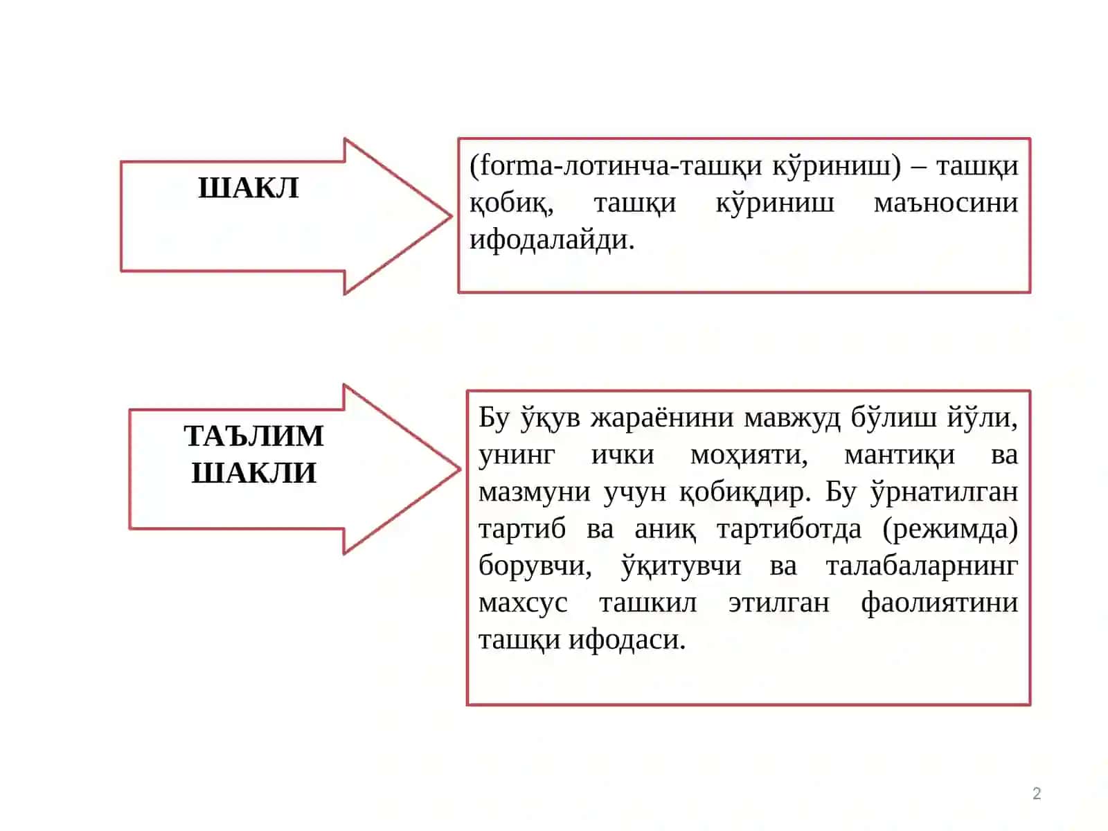 Замонавий педагогик технологиялар орқали ўқитишни ташкил этиш шакллари 2