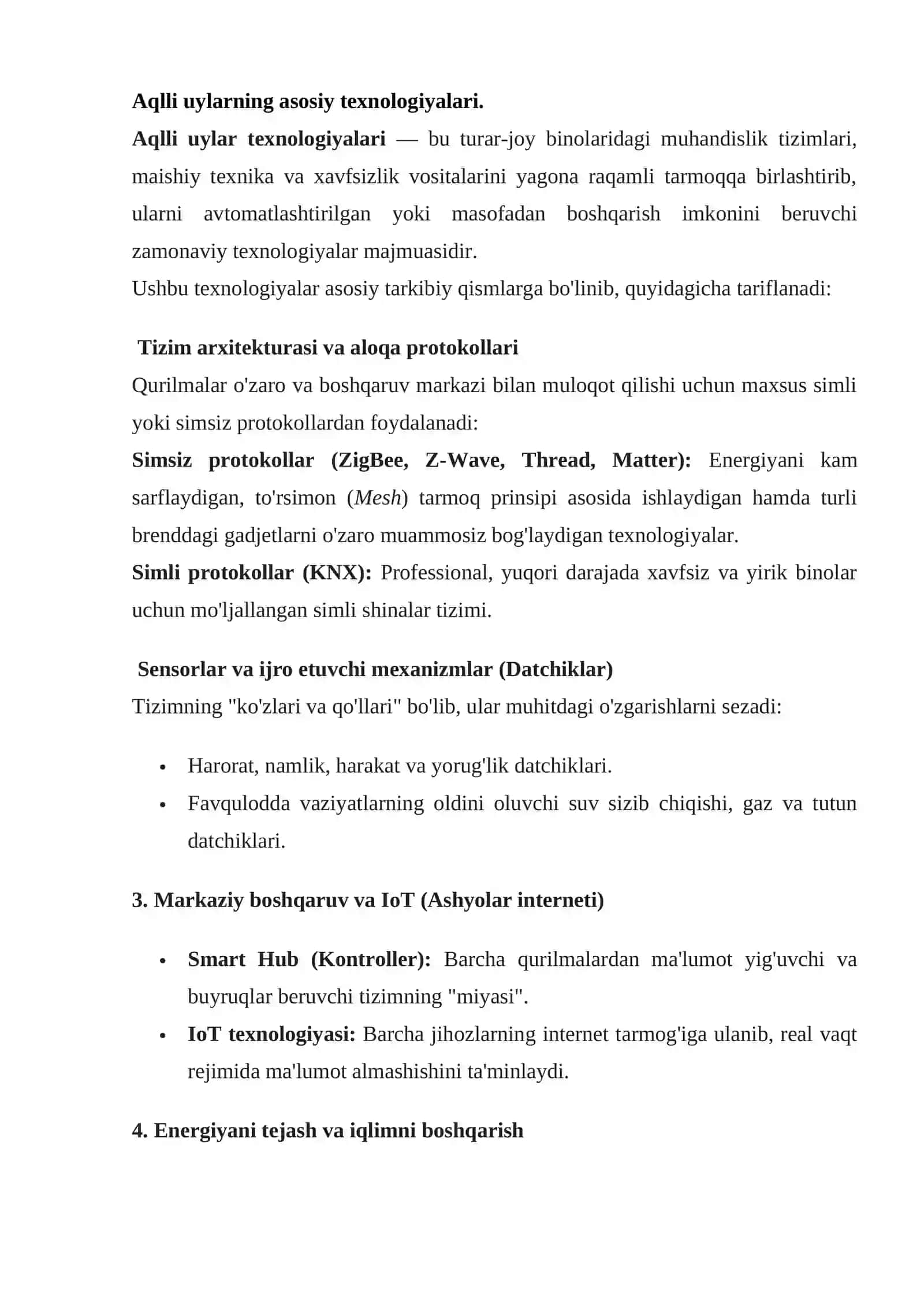 Aqlli uylar texnologiyalari 2