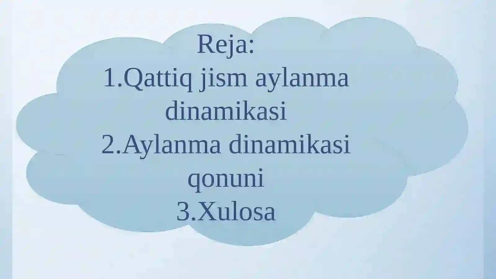Qattiq jism aylanma harakat dinamikasining asosiy qonuni 2