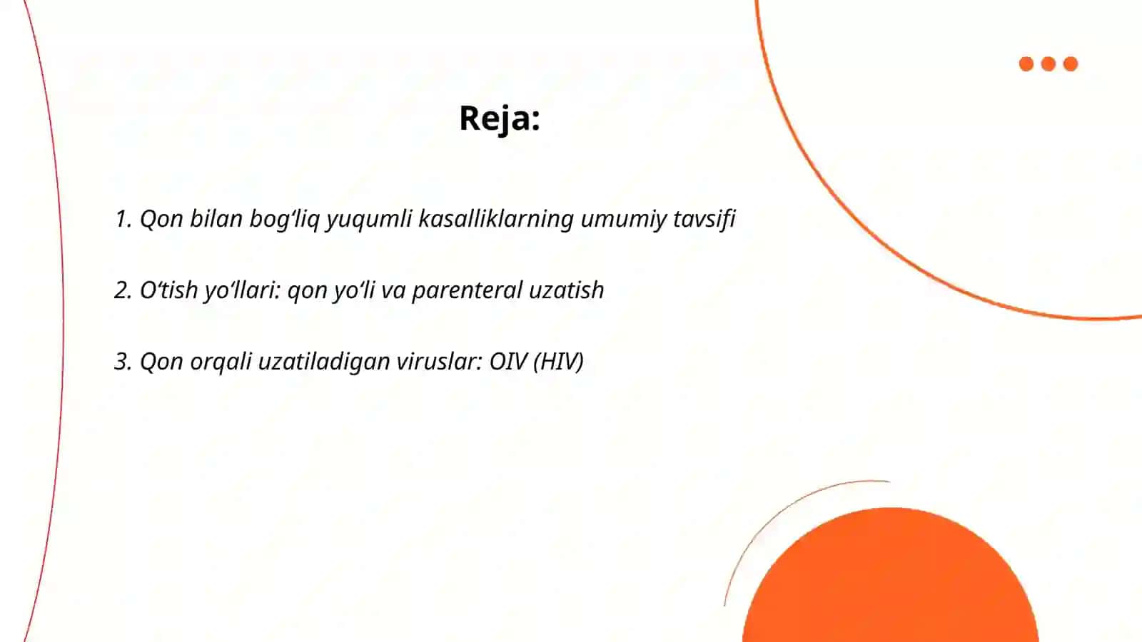 Qon bilan boğliq yuqumli kasalliklar 2