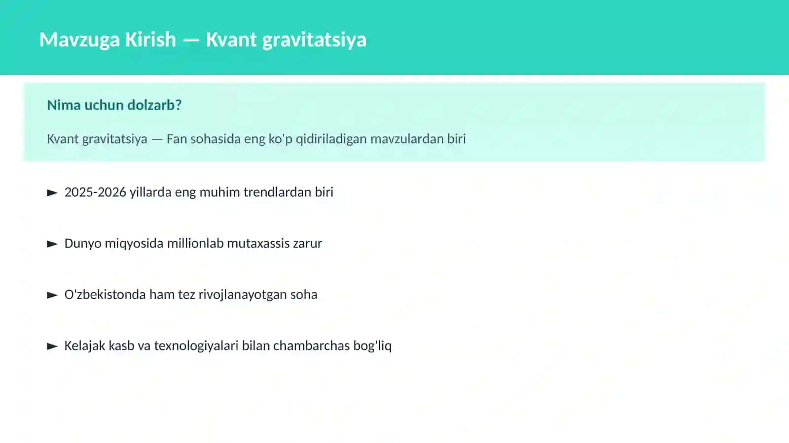 Kvant gravitatsiya 2