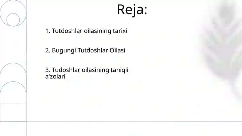 Tutdoshlar oilasi 2