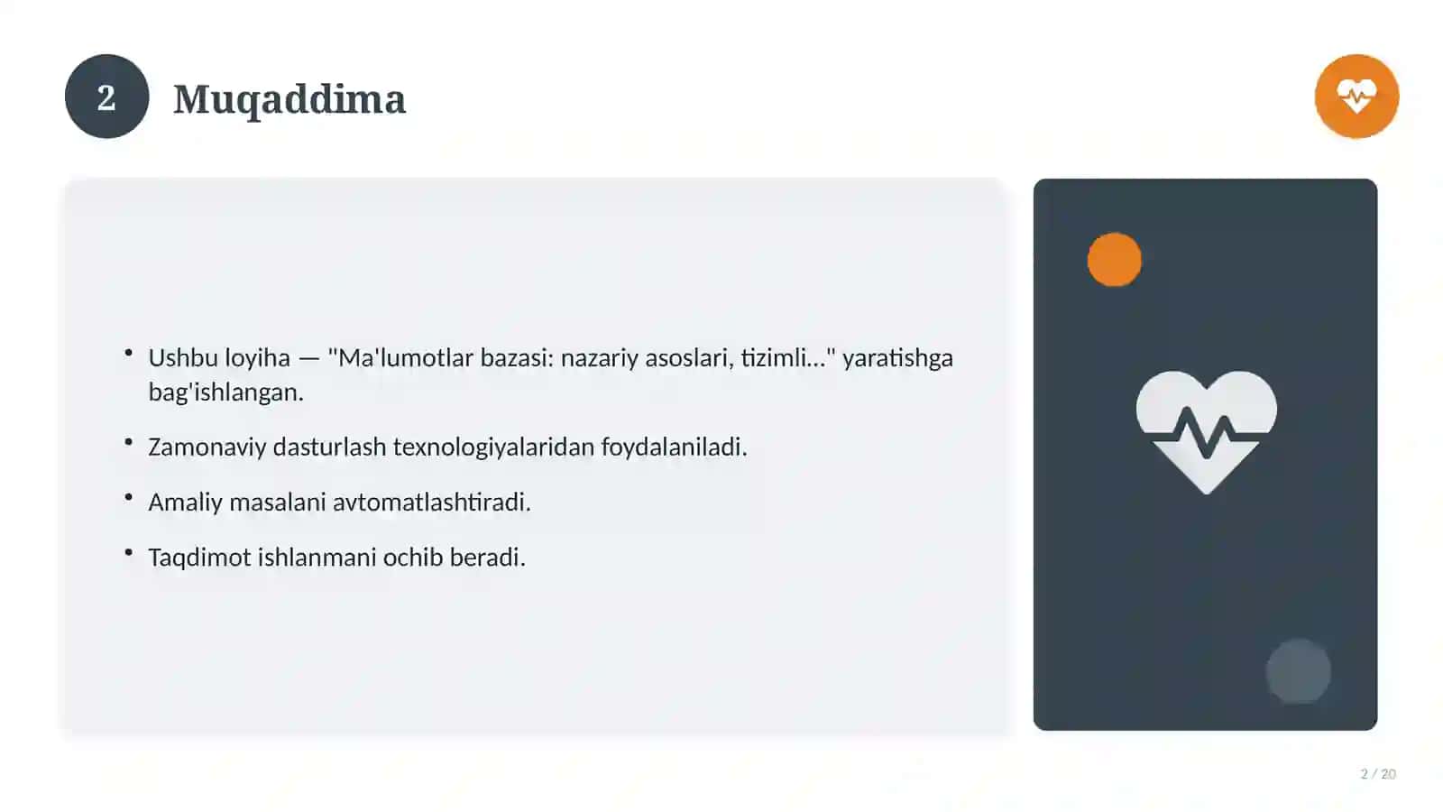 Ma'lumotlar bazasi: nazariy asoslari, tizimli yondashuvda 2