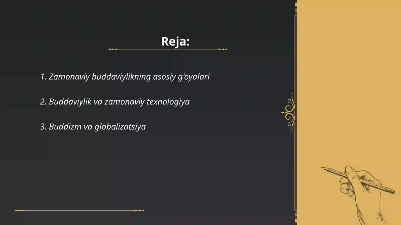 Modern buddaviylikning òziga xos hususiyatlari 2