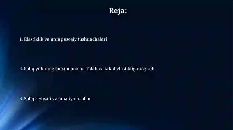 Elastiklik va soliq yukining iste’molchi va ishlab chiqaruvchi o‘rtasida taqsimlanishi 2