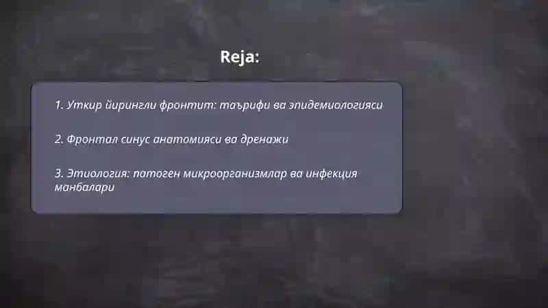 Уткир йирингли фронтит 2