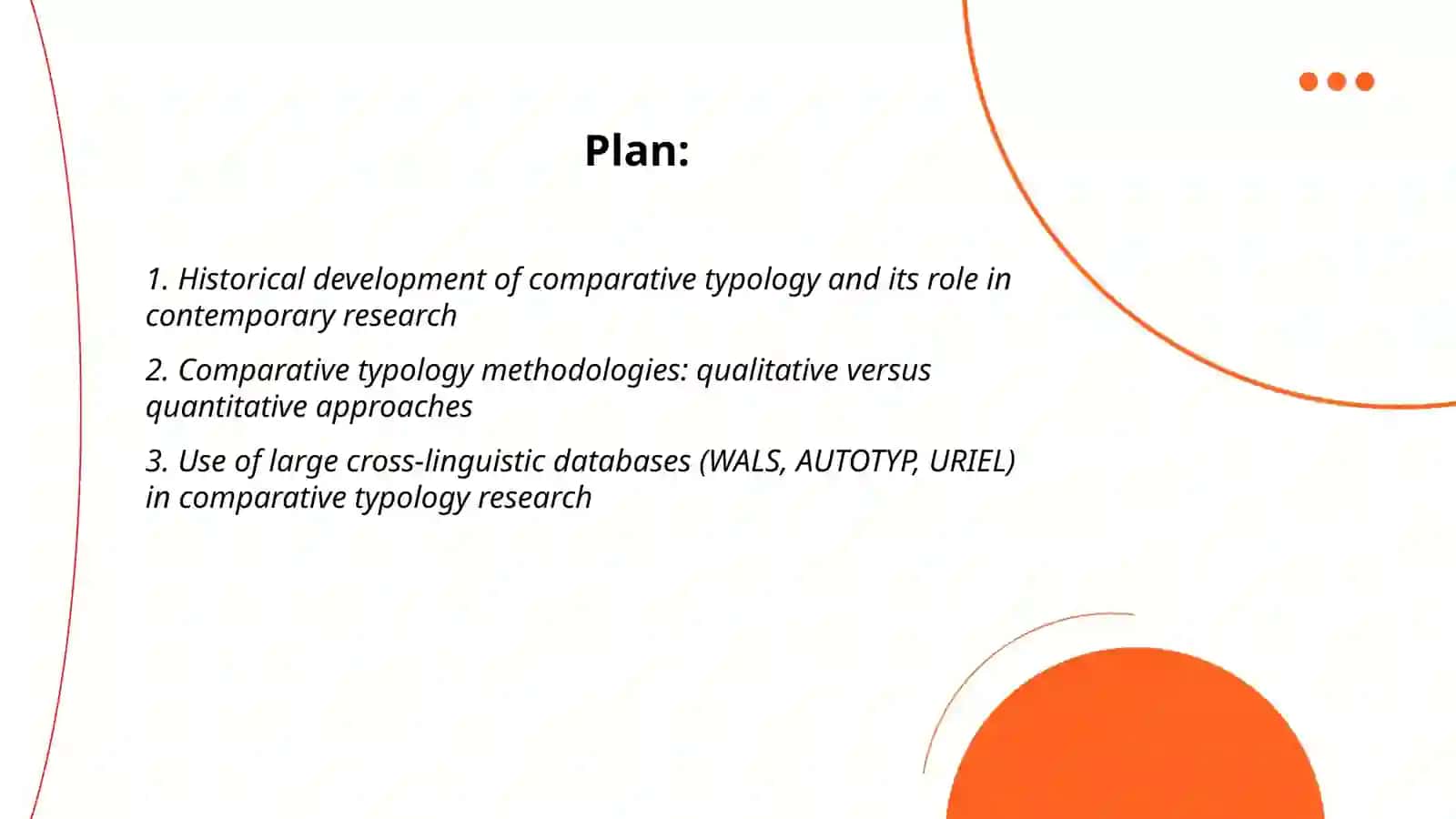 The Role of Comparative typology in Modern Research 2