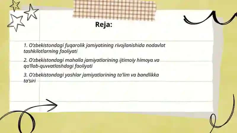 Oʻzbekistondagi jamiyatlarning faoliyat 2