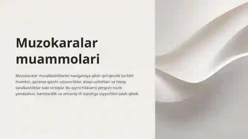 Muzokaralar muammolari 2