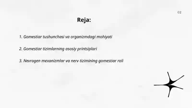 Gomestiar Tizimlari va Organizmdagi Mohiyati 2