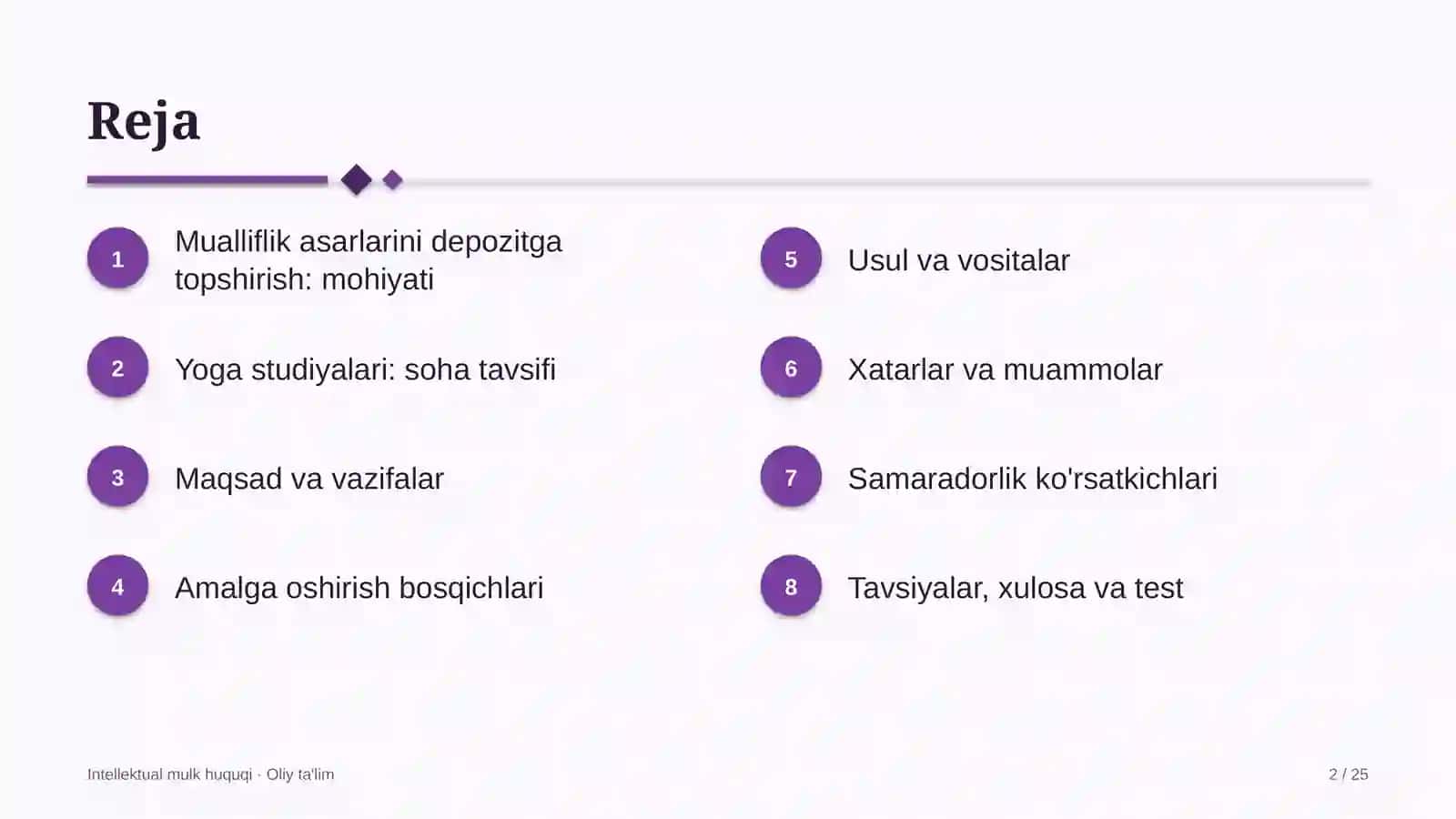 yoga studiyalarida mualliflik huquqi obyektlarini depozitga topshirish 2242 2