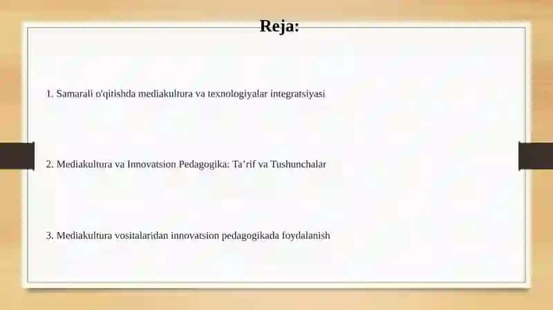 Media Madaniyati va Innovatsion Pedagogikasi 2