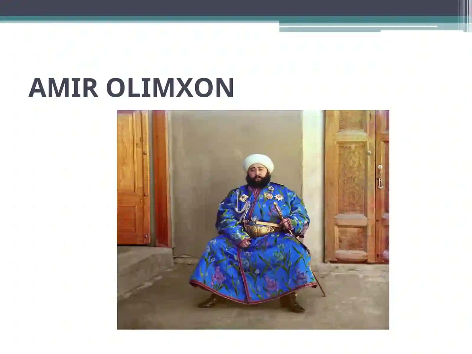 Amir Olimxon va uning shajarasi 2